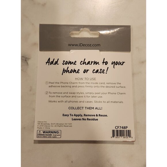 IDecoz Phone Charms Peel & Stick Metal Charms Coffee & Lips Set - Picture 2 of 2